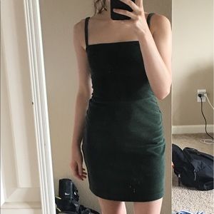 dark green corduroy dress